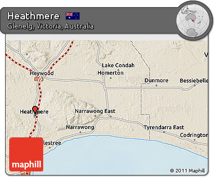 Shaded Relief 3D Map of Heathmere