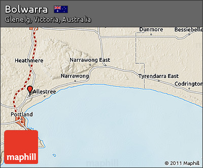 Shaded Relief 3D Map of Bolwarra