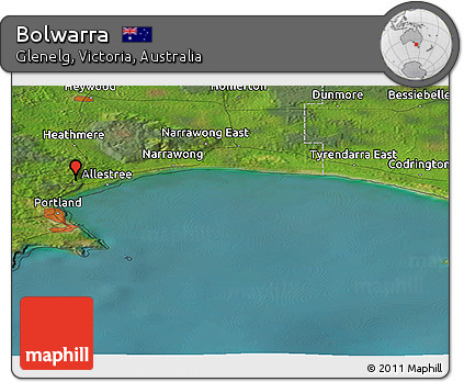 Satellite Panoramic Map of Bolwarra