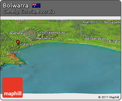 Satellite Panoramic Map of Bolwarra