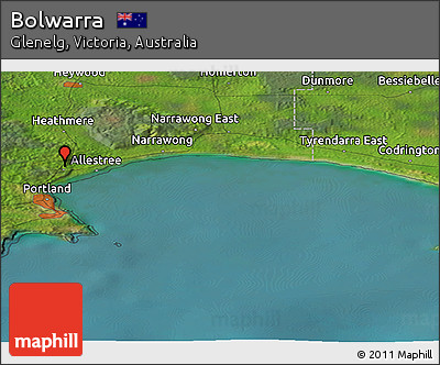 Satellite Panoramic Map of Bolwarra
