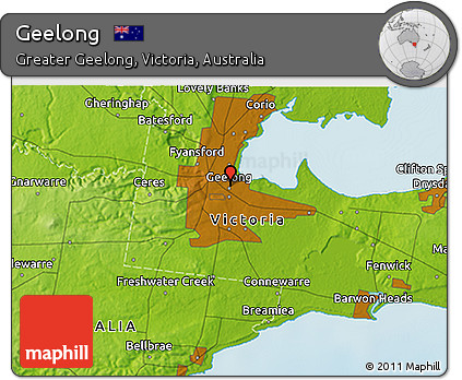 Physical 3D Map of Geelong