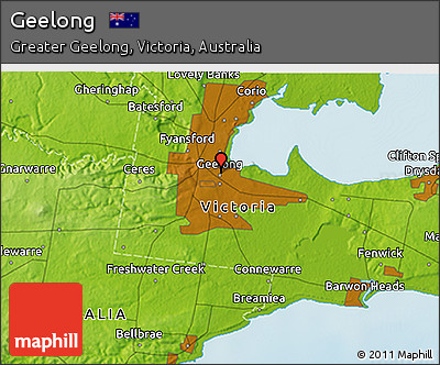 Physical 3D Map of Geelong