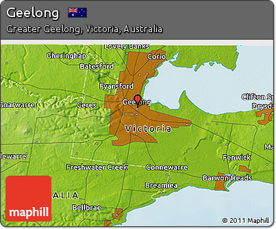 Physical 3D Map of Geelong