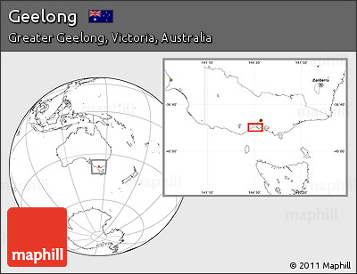 Blank Location Map of Geelong