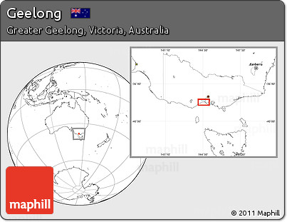 Blank Location Map of Geelong