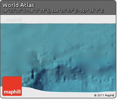 Satellite 3D Map of the Area around 38° 18' 21" S, 148° 49' 29" E