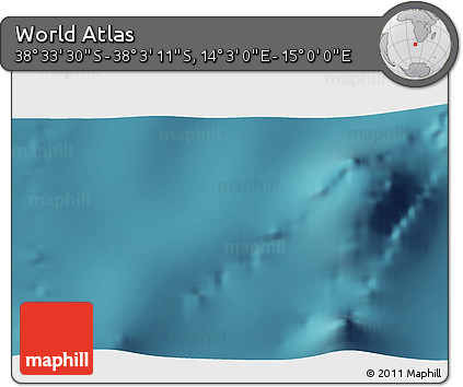Satellite 3D Map of the Area around 38° 18' 21" S, 14° 31' 30" E
