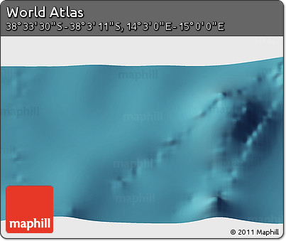 Satellite 3D Map of the Area around 38° 18' 21" S, 14° 31' 30" E