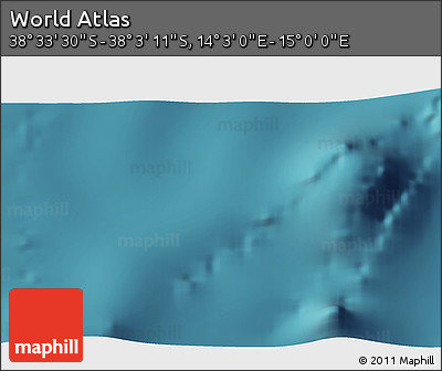 Satellite 3D Map of the Area around 38° 18' 21" S, 14° 31' 30" E