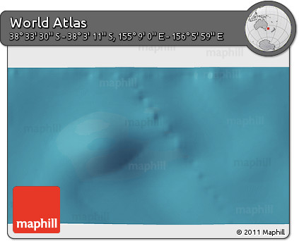 Satellite 3D Map of the Area around 38° 18' 21" S, 155° 37' 30" E