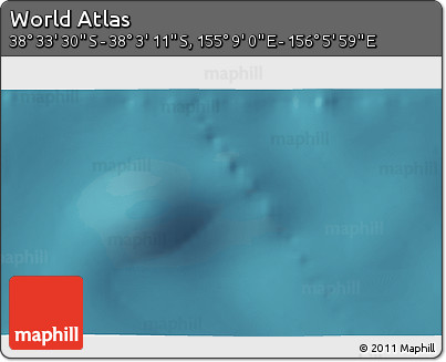 Satellite 3D Map of the Area around 38° 18' 21" S, 155° 37' 30" E
