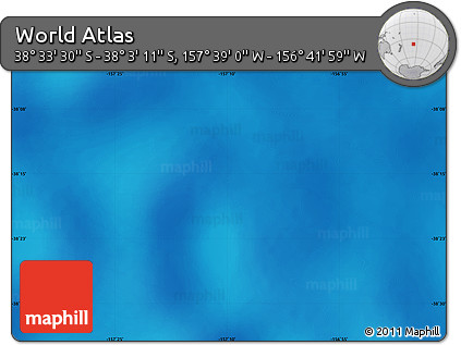 Physical Map of the Area around 38° 18' 21" S, 157° 10' 30" W