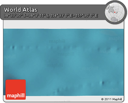 Satellite 3D Map of the Area around 38° 18' 21" S, 159° 1' 30" E