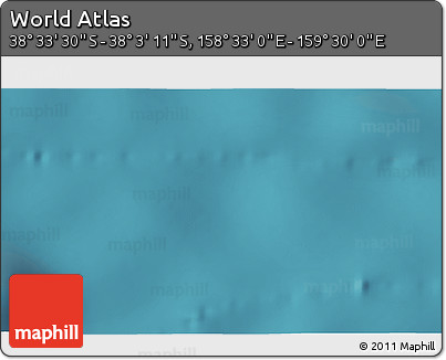 Satellite 3D Map of the Area around 38° 18' 21" S, 159° 1' 30" E