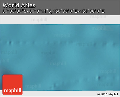 Satellite 3D Map of the Area around 38° 18' 21" S, 159° 1' 30" E