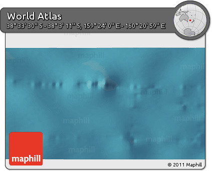 Satellite 3D Map of the Area around 38° 18' 21" S, 159° 52' 30" E