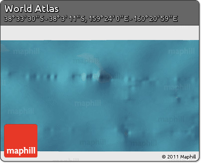 Satellite 3D Map of the Area around 38° 18' 21" S, 159° 52' 30" E