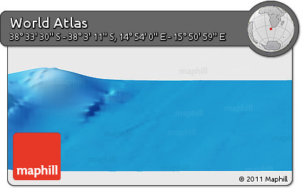 Physical Panoramic Map of the Area around 38° 18' 21" S, 15° 22' 30" E