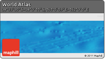 Physical Panoramic Map of the Area around 38° 18' 21" S, 161° 34' 29" E