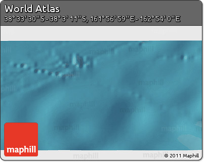 Satellite 3D Map of the Area around 38° 18' 21" S, 162° 25' 30" E
