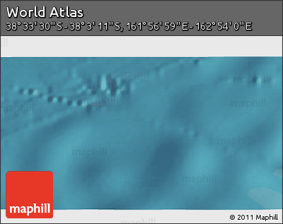 Satellite 3D Map of the Area around 38° 18' 21" S, 162° 25' 30" E