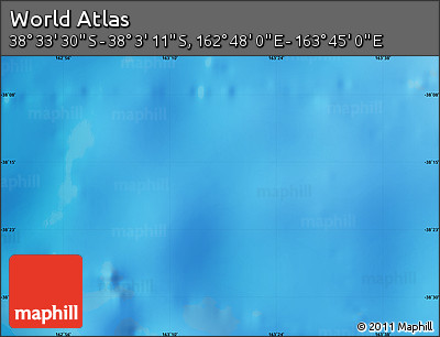 Shaded Relief Map of the Area around 38° 18' 21" S, 163° 16' 30" E