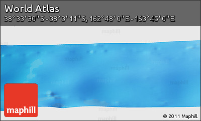 Physical Panoramic Map of the Area around 38° 18' 21" S, 163° 16' 30" E
