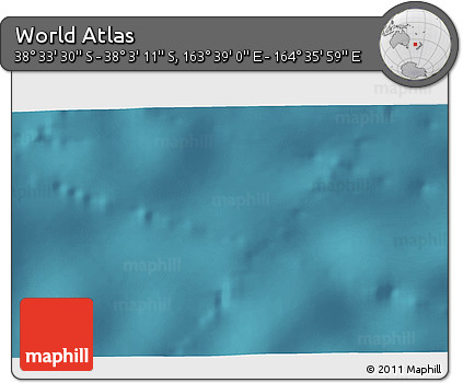 Satellite 3D Map of the Area around 38° 18' 21" S, 164° 7' 30" E