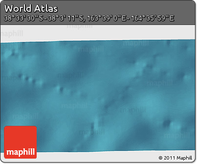 Satellite 3D Map of the Area around 38° 18' 21" S, 164° 7' 30" E