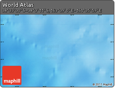 Physical Map of the Area around 38° 18' 21" S, 164° 7' 30" E