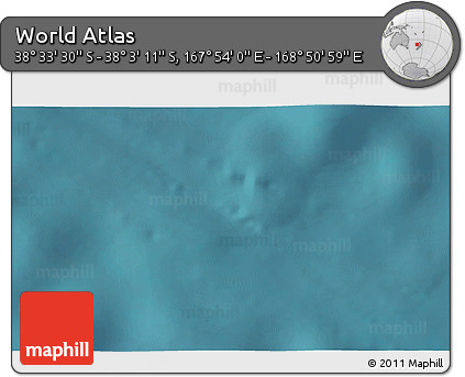 Satellite 3D Map of the Area around 38° 18' 21" S, 168° 22' 30" E