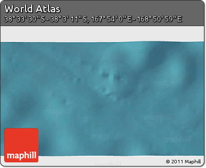 Satellite 3D Map of the Area around 38° 18' 21" S, 168° 22' 30" E