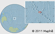Savanna Style Location Map of the area around 38° 18' 21" S, 168° 13' 29" W, hill shading