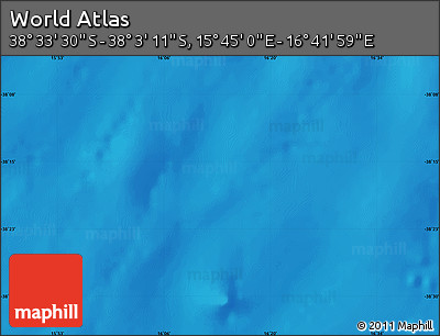Physical Map of the Area around 38° 18' 21" S, 16° 13' 30" E