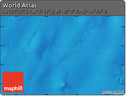 Physical Map of the Area around 38° 18' 21" S, 16° 13' 30" E