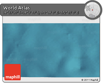 Satellite 3D Map of the Area around 38° 18' 21" S, 171° 46' 30" E