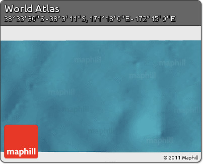 Satellite 3D Map of the Area around 38° 18' 21" S, 171° 46' 30" E