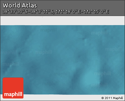 Satellite 3D Map of the Area around 38° 18' 21" S, 171° 46' 30" E