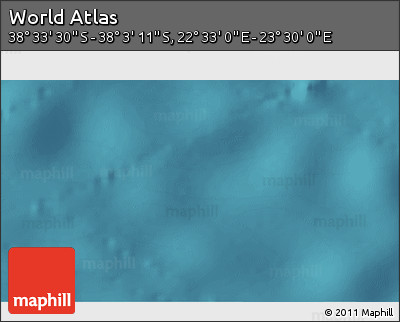 Satellite 3D Map of the Area around 38° 18' 21" S, 23° 1' 29" E