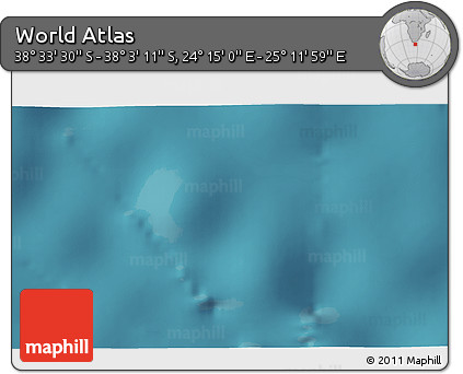 Satellite 3D Map of the Area around 38° 18' 21" S, 24° 43' 30" E