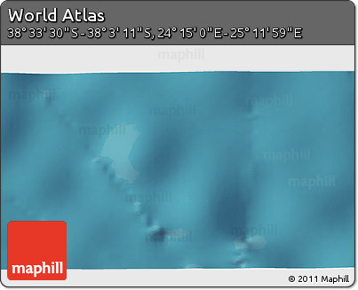 Satellite 3D Map of the Area around 38° 18' 21" S, 24° 43' 30" E