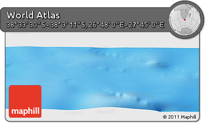 Physical Panoramic Map of the Area around 38° 18' 21" S, 27° 16' 29" E