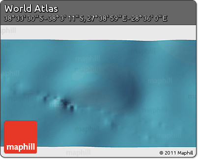 Satellite 3D Map of the Area around 38° 18' 21" S, 28° 7' 30" E
