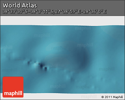 Satellite 3D Map of the Area around 38° 18' 21" S, 28° 7' 30" E