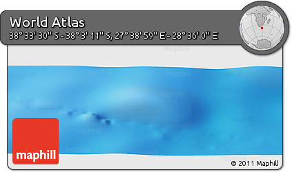 Physical Panoramic Map of the Area around 38° 18' 21" S, 28° 7' 30" E