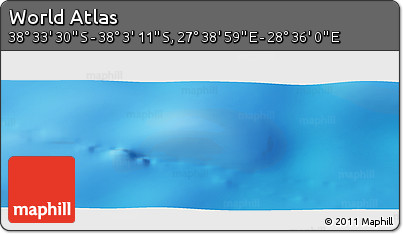 Physical Panoramic Map of the Area around 38° 18' 21" S, 28° 7' 30" E
