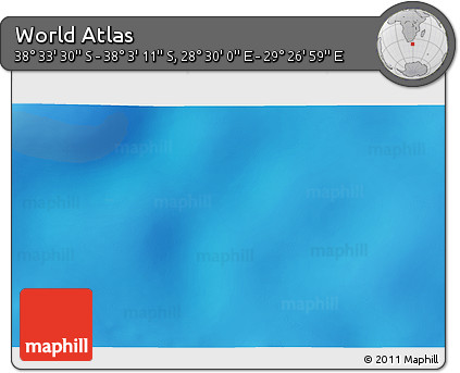 Physical 3D Map of the Area around 38° 18' 21" S, 28° 58' 30" E