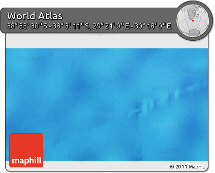 Physical 3D Map of the Area around 38° 18' 21" S, 29° 49' 30" E