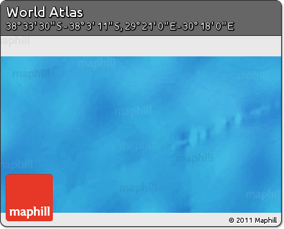 Physical 3D Map of the Area around 38° 18' 21" S, 29° 49' 30" E